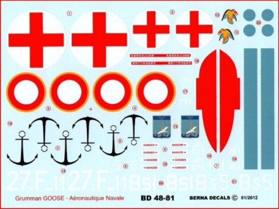 Berna Decals 1/48 Grumman JRF-5 Goose Indochine/S�n�gal