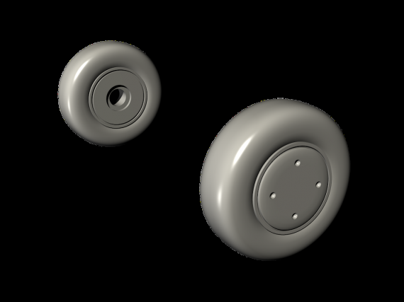 1/72 Brewster Buffalo  1/72 Main Wheels Set The set