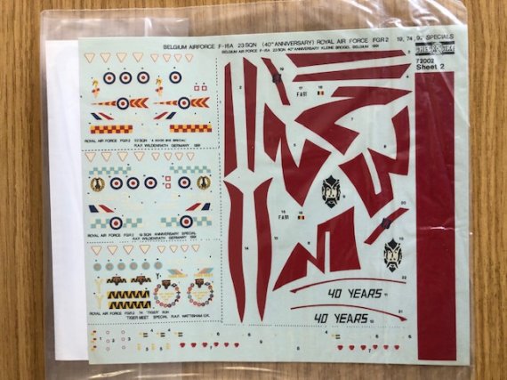 Check Six 1/72 Phantom FGR.2 & F-16A RAF Decals