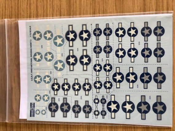 Check Six 1/72 USAAF WWII Insignes Nationaux Vieillis
