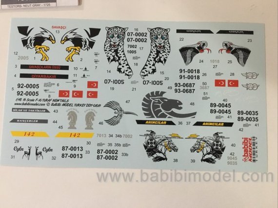 1/48 F-16C/F-16D & Block 30-40-50-50M-50+ NEW TAIL ARTS