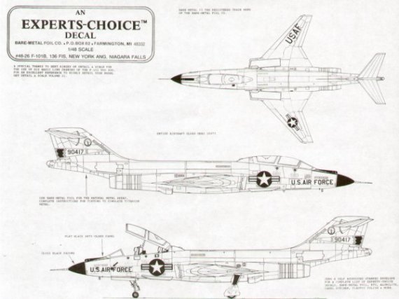 Maquette F-101B 136 FIS New York ANG 1/48