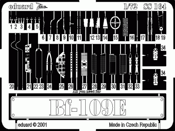 1/72 Bf 109E  (TAM) (D-V)