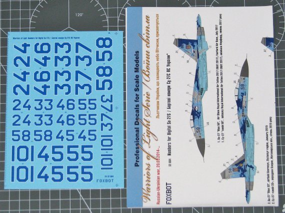 1/32 Digital Sukhoi Su-27S Numbers