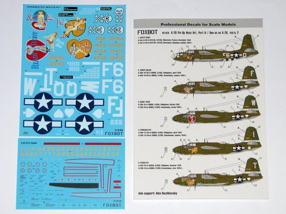 1/48 Douglas A-20 Boston Pin-Up Nose Art and Stencils Part 2
