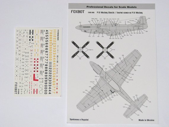 1/48 Stencils for North American P-51D Mustang