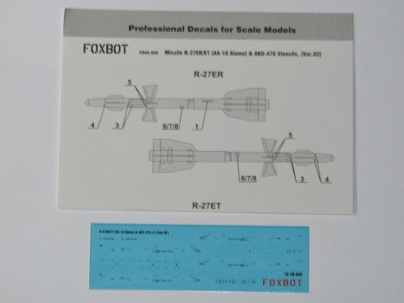 1/48 Soviet Missile R-27ER/ET & AKU-470 Stencils