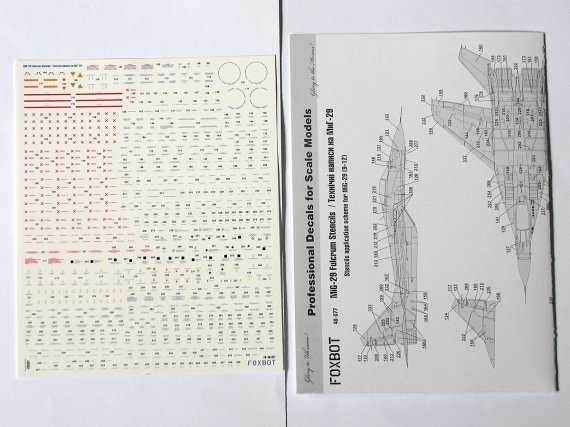 1/48 Stencils for Mikoyan MiG-29 9-12, 9-13, 9-51
