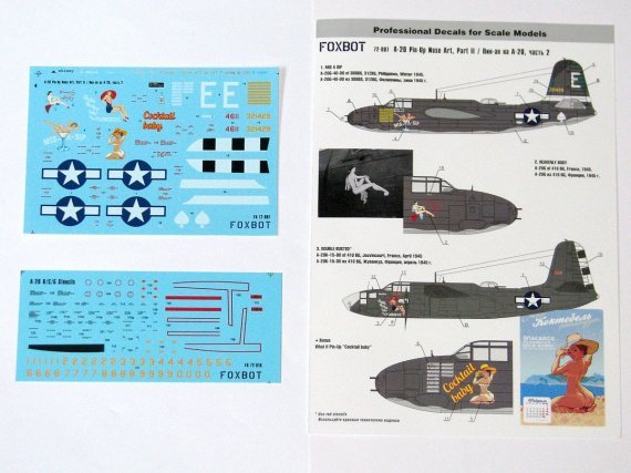 1/72 Pin-Up Nose Art Douglas A-20 Boston and Stencils, Part 2