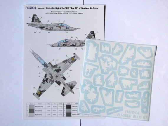 1/72 Digital Masks for Sukhoi Su-25UB Blue 67