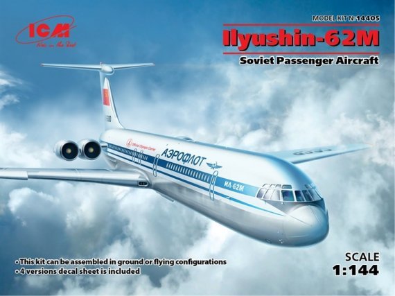 1/144 Ilyushin Il-62M, Soviet Passenger Aircraft Aeroflot