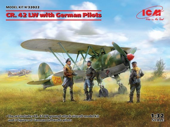 1/32 Fiat CR.42 Lw with German Pilots