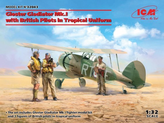 1/32 Gloster Gladiator Mk.I with British Pilots