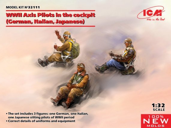 1/32 WWII Axis Pilots in the cockpit