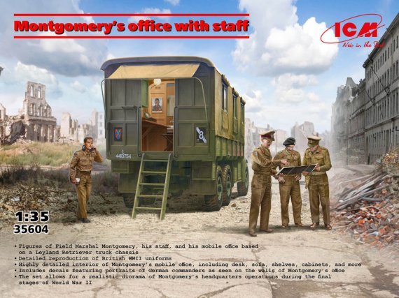1/35 Montgomerys office with staff 4 figure