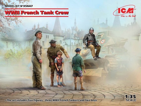 1/35 WWII French Tank Crew