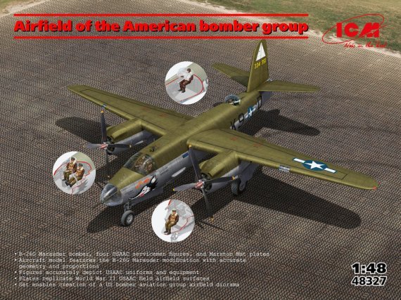 ICM 1/48 Airfield American Bomber Group Diorama Kit