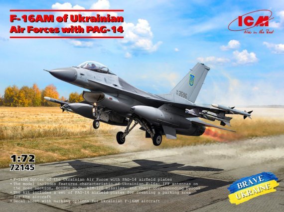1/72 F-16AM of Ukrainian Air Forces with PAG-14