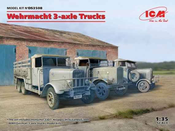 1/35 Wehrmacht 3-axle Trucks Diorama Set