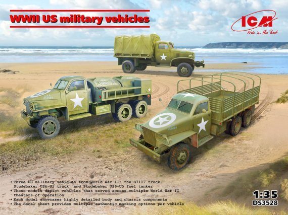 1/35 US military vehicles WWII 3 kits