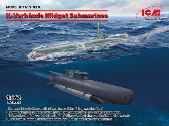 1/72 K-Verbnde Midget Submarines 2 pcs.