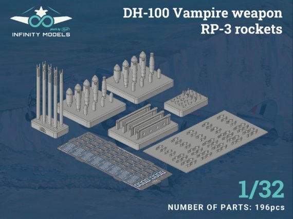 1/32 RP-3 rockets de Havilland DH-100 Vampire Mk.3/Mk.5