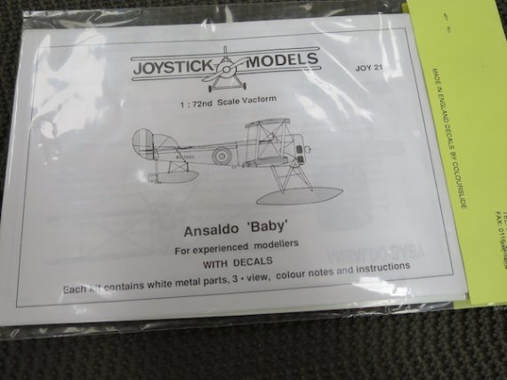 Maquette hydravion Ansaldo Baby 1/72