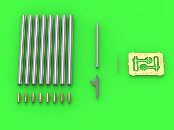 1/24 P-47D Thunderbolt Browning .50 blast tubes, gunsight, pitot