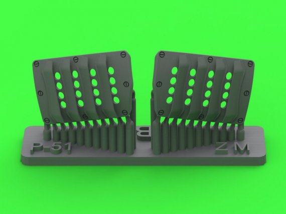 Master 1/32 P-51 Mustang Carb Air Filter RAF Louvers