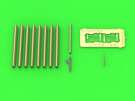 1/48 P-47D Browning .50 blast tubes, gunsight, pitot tube