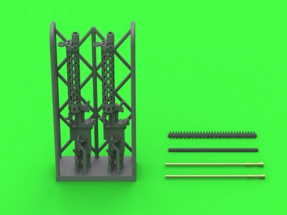 1/48 Spandau LMG 08/15 with SHORT charg.handle 2x