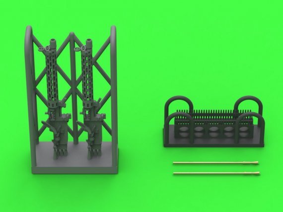 1/72 Spandau LMG 08/15 with LONG charg.handle 2x