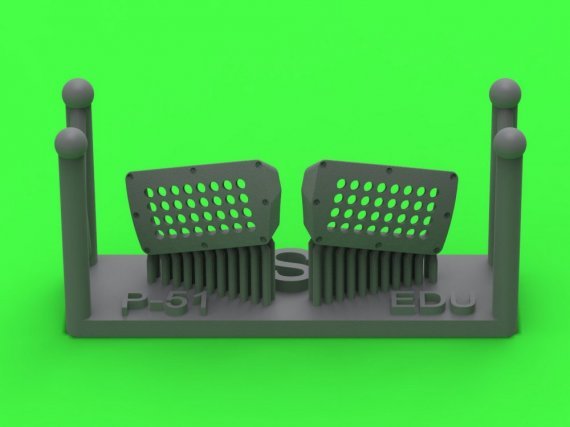 1/72 P-51 Mustang car.air filter cover std. for Eduard