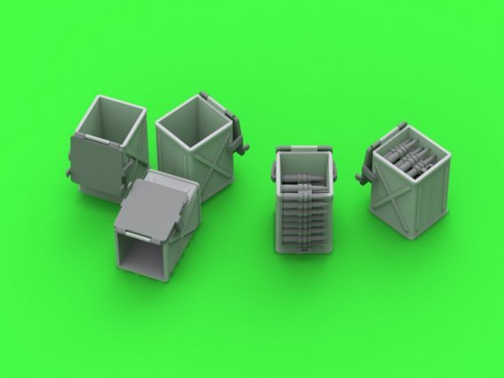 1/35 Early small 50 round ammunition cans OPENED