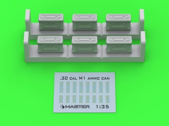 1/35 M1 ammunition cans Browning M1919 CLOSED 6x