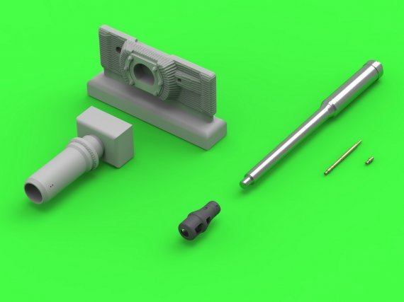 1/72 Pz.Kpfw.VI Tiger I MG-34 gun barrels & 88mm KwK36 L/56