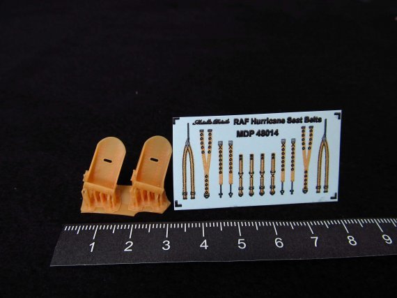 1/48 Hawker Hurricane seat s x 2 with seatbelts