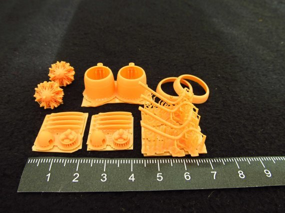 1/72 Gotha Go-244B Cowlings and engines for Italeri