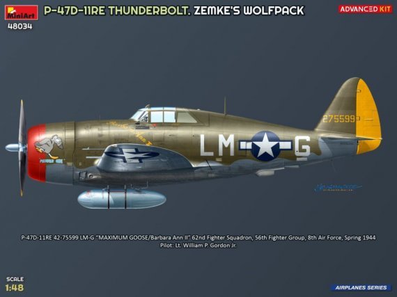 1/48 P-47D-11RE Thunderbolt Zemkes Wolfpack