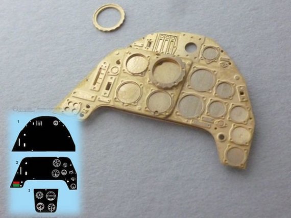 1/24 Bf 109G-2/Bf 109G-6 multi-media Instrument panel