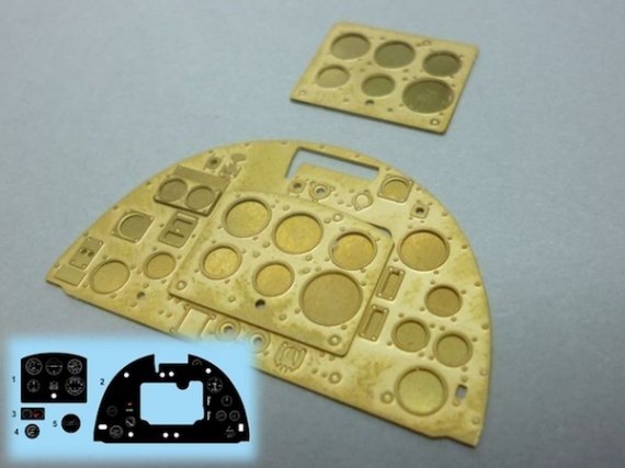 1/24 Spitfire Mk.Ia/Mk.Vb multi-media Instrument panel