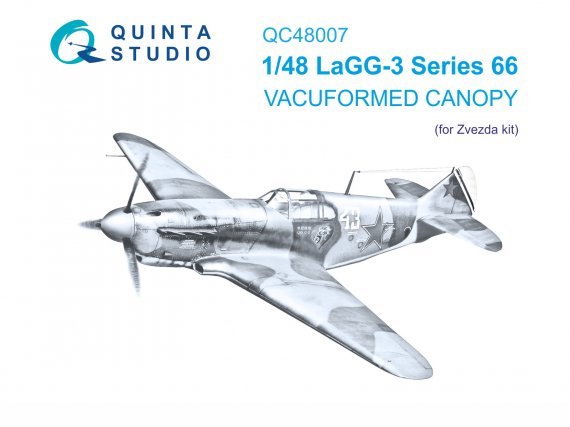 1/48 Vacu Canopy for LaGG-3 Series 66 for Zvezda