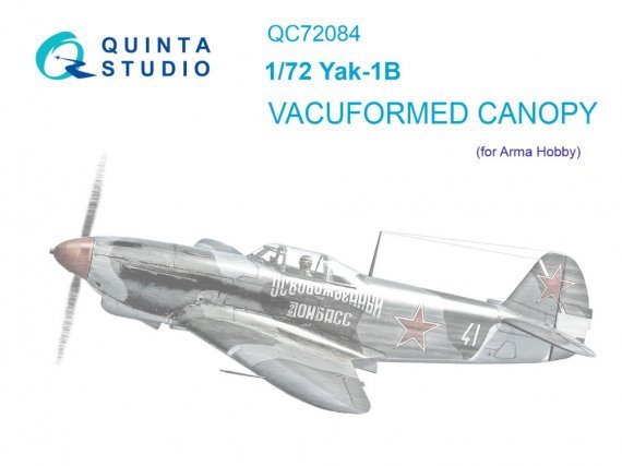 1/72 Yak-1B vacuumed clear canopy