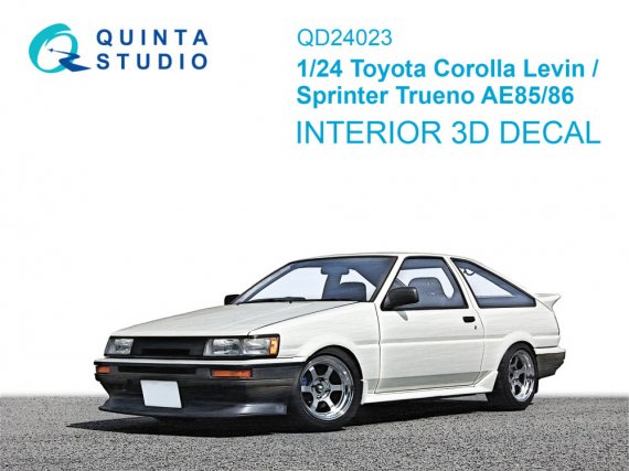 1/24 Toyota Corolla Levin AE85/86 3D & color interior