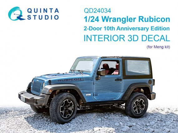 Quinta Studio Jeep Wrangler Rubicon 10e Ann. 1/24 Meng