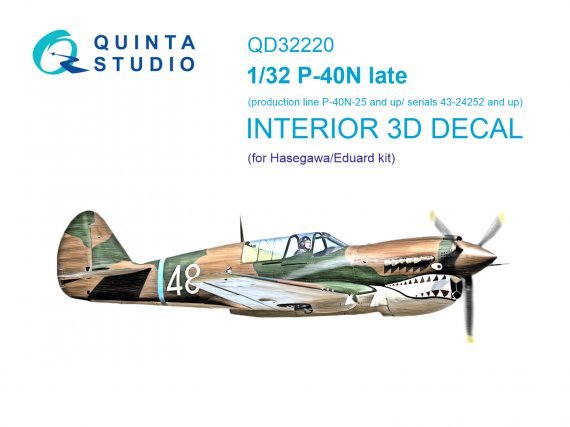 1/32 P-40N late Interior for Hasegawa/Eduard