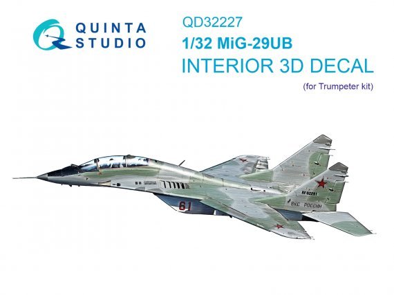 1/48 MiG-29UB 3D-Printed & color Interior for Trumpeter