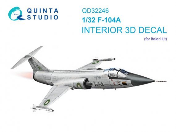 1/32 F-104A color Interior for Italeri