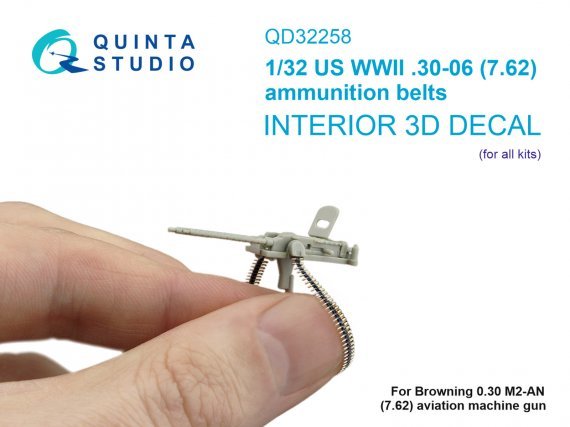 1/32 US WWII .03-06 7.62 ammunition belts