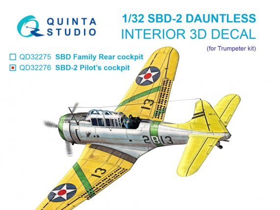 Quinta Studio Cockpit SBD-2 Dauntless 1/32 pour Trumpeter